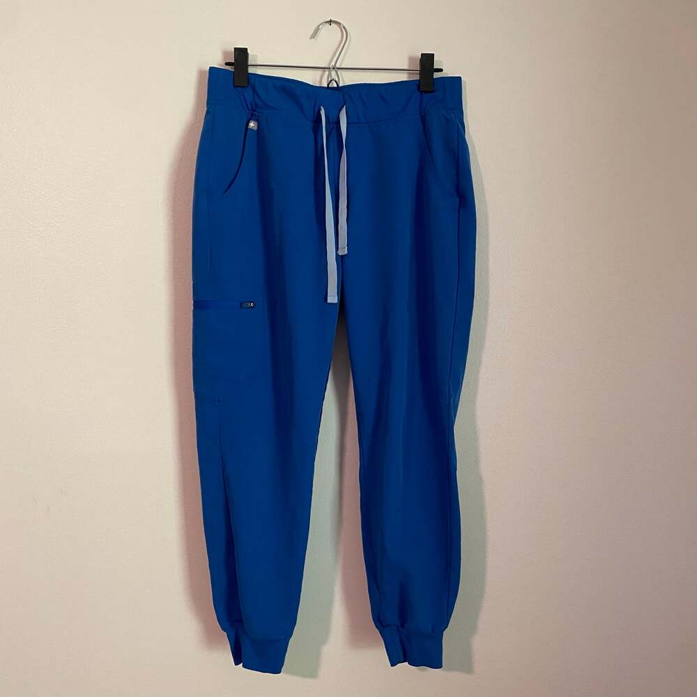FIGS Royal Blue Zamora Jogger Scrub Pants Uniform Nurse Dr Women's Medium Petite